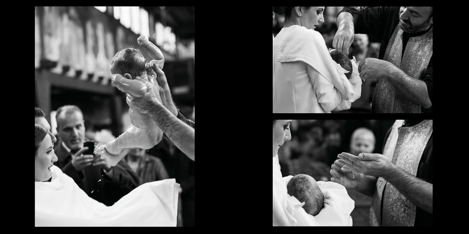 Taufalbum Doppelseite - Orthodoxe Taufe Zeremonie