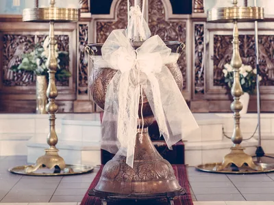 Taufkerze und Taufkleid Vorbereitung - Taufe Fotografie Ludwigsburg
